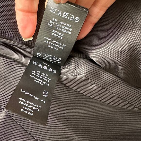 NWT Alexa Chung Velvet Tuxedo Blazer Black Women’s US 10 Satin Lapel - Picture 9 of 14